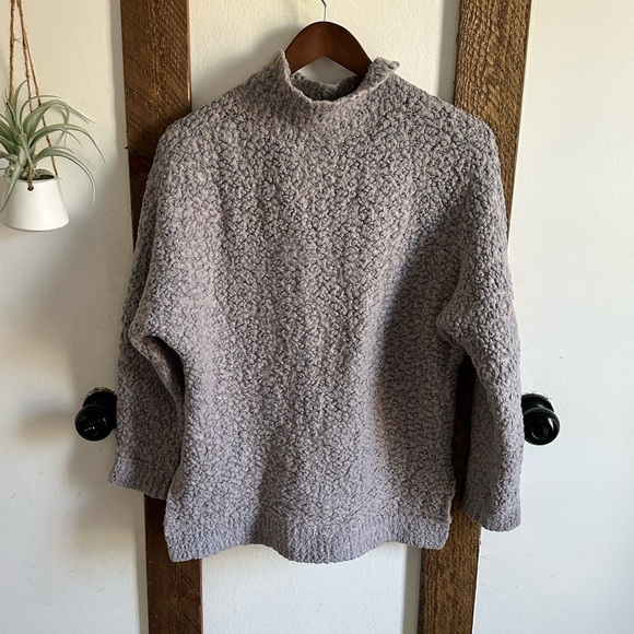 Gray Oversized Cowl Neck Sweater - Picture 11 of 15